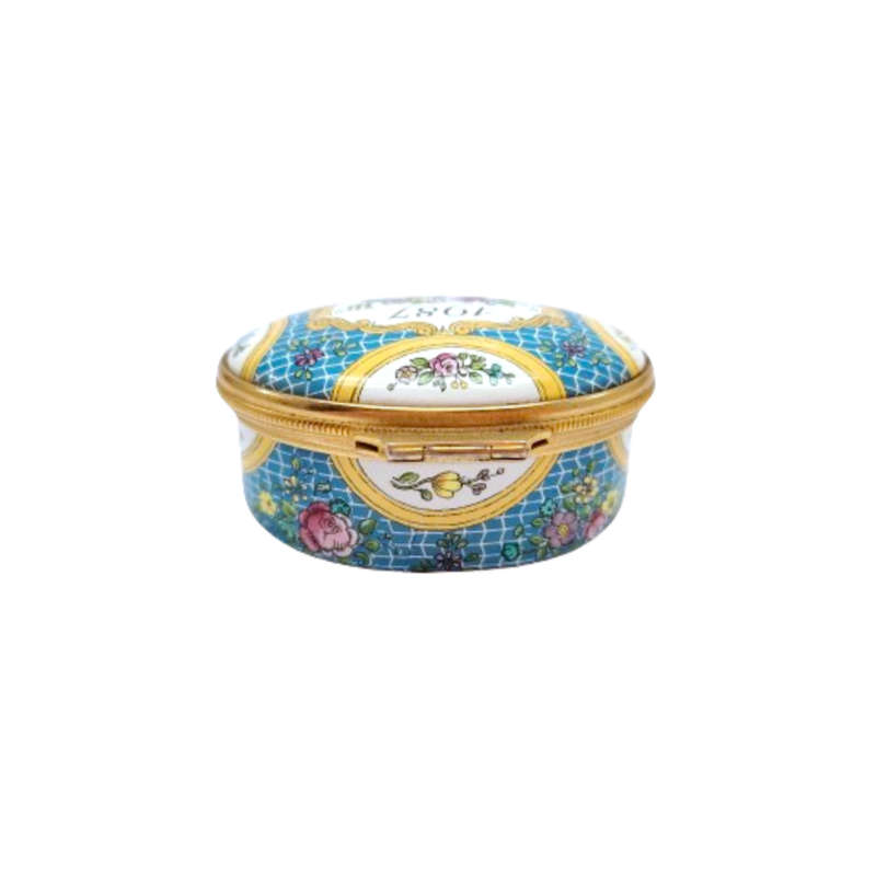 Halcyon Days Enamel 1997 A YEAR TO REMEMBER Trinket Box Limited Edition