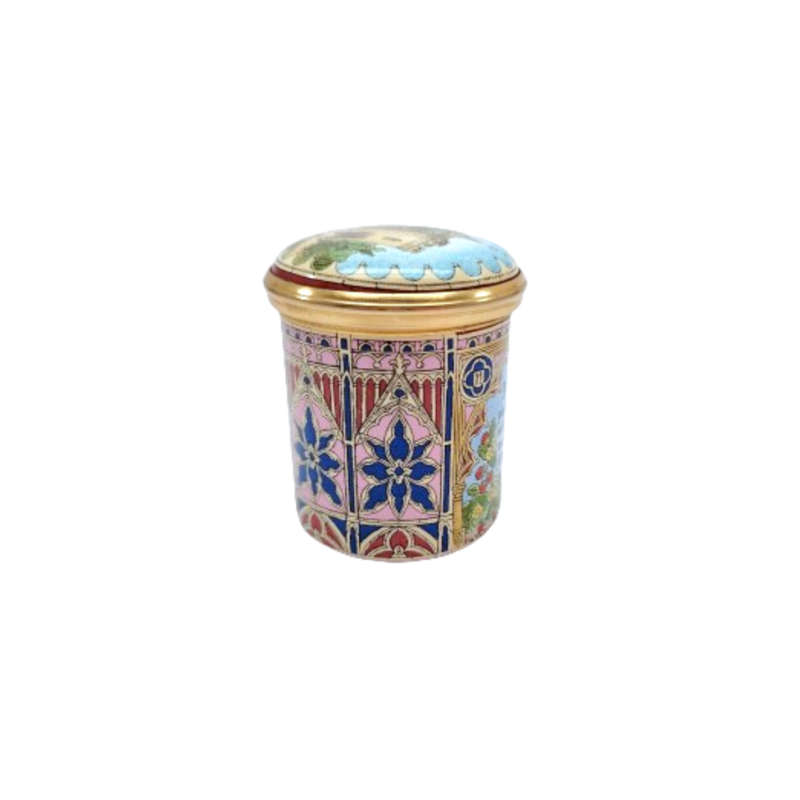 Halcyon Days Enamel Strawberry Hill Trinket Box Limited Edition