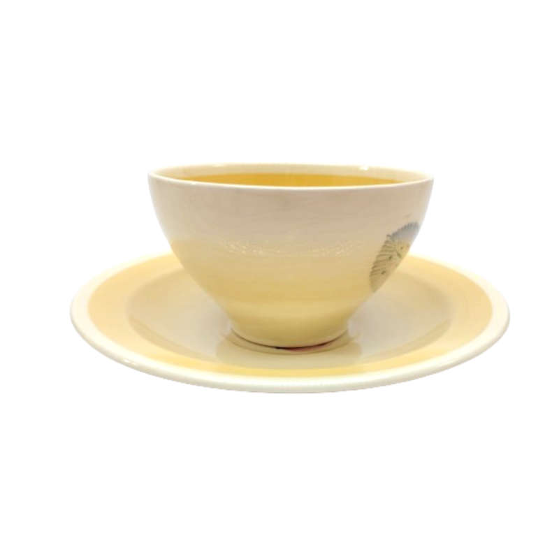 Susie Cooper Yellow Cup saucer and plate Trio
