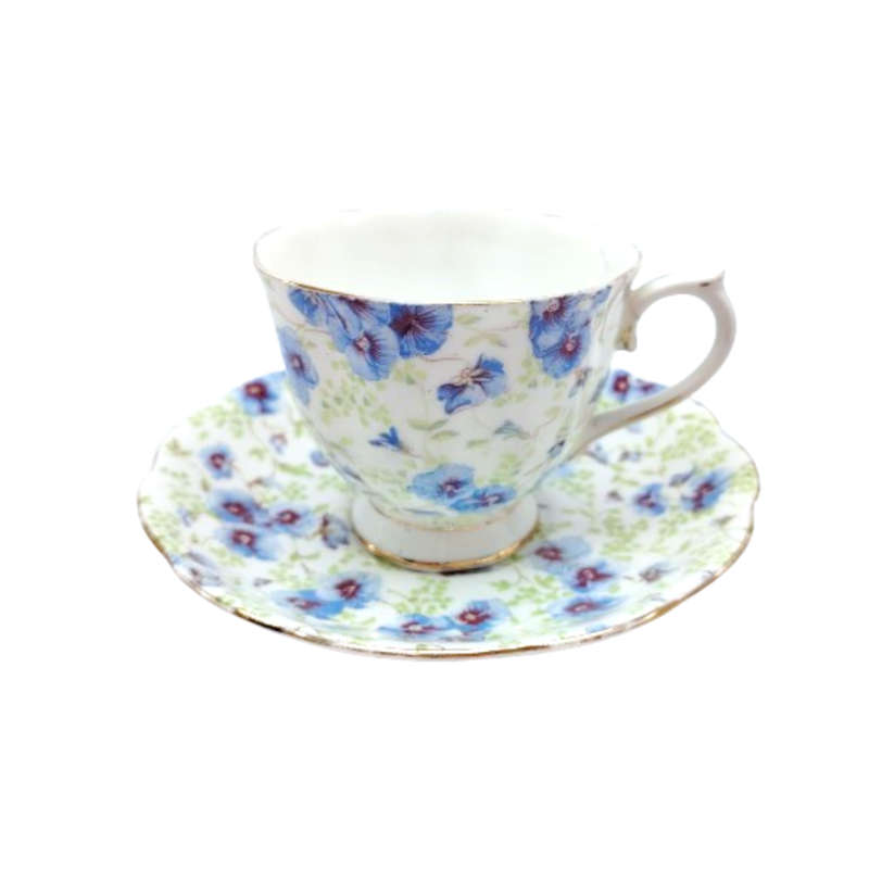 Royal Albert Chintz Blue Pansy Trio