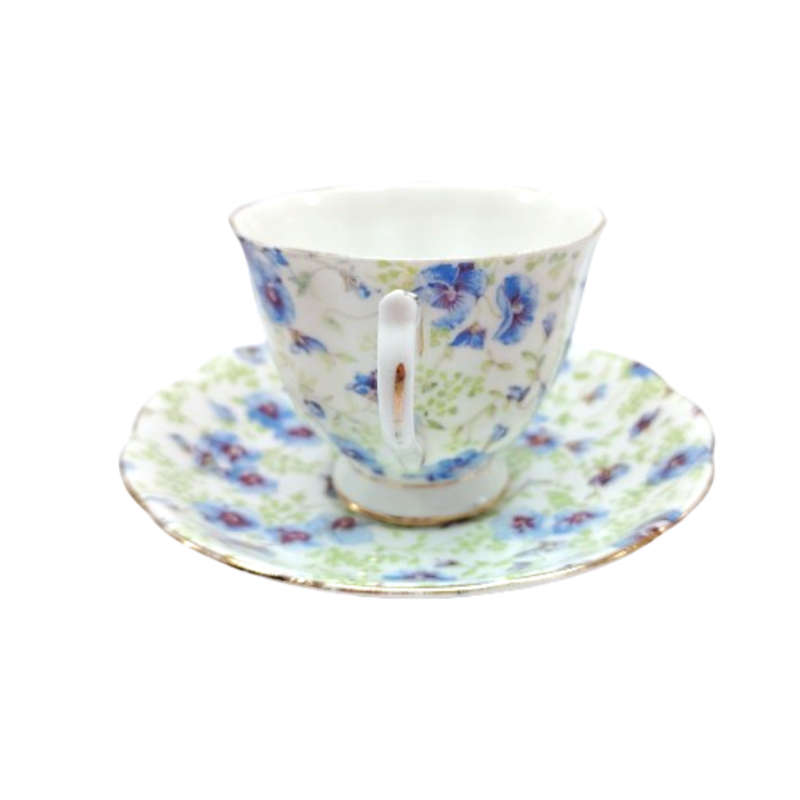 Royal Albert Chintz Blue Pansy Trio