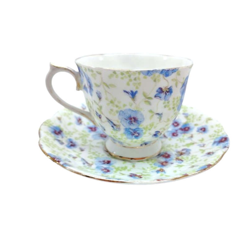 Royal Albert Chintz Blue Pansy Trio