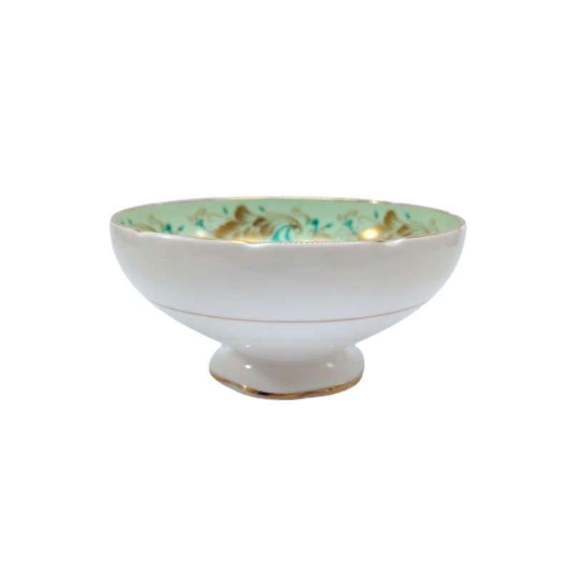 Coalport Elegant Bone China Strange Orchid pale green Sugar Bowl