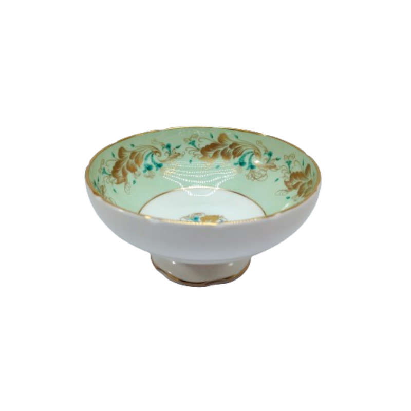 Coalport Elegant Bone China Strange Orchid pale green Sugar Bowl