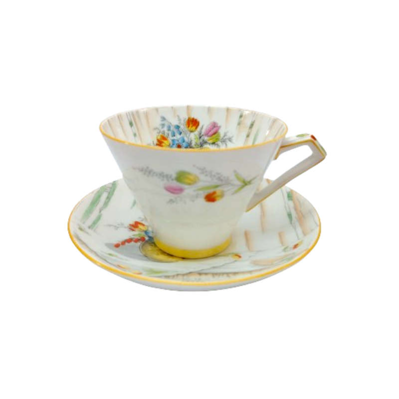 Paragon Rare Bone Fine Bone China Salon Art Deco Duo