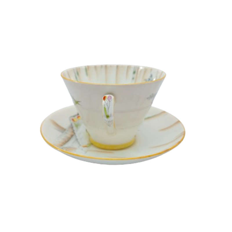 Paragon Rare Bone Fine Bone China Salon Art Deco Duo