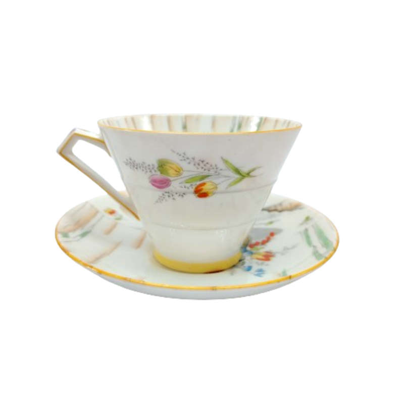 Paragon Rare Bone Fine Bone China Salon Art Deco Duo