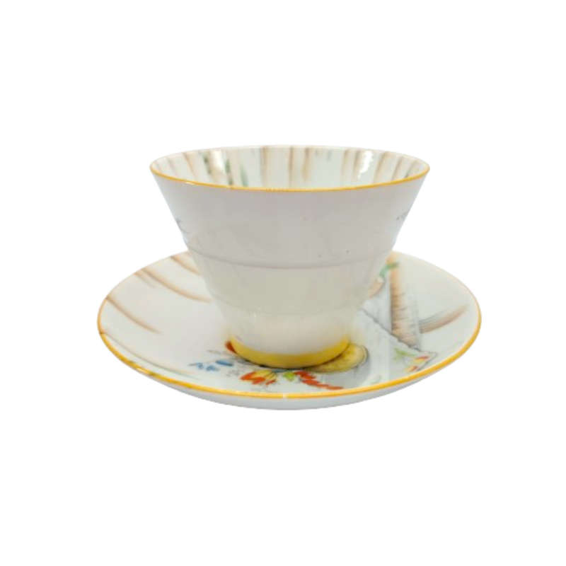 Paragon Rare Bone Fine Bone China Salon Art Deco Duo