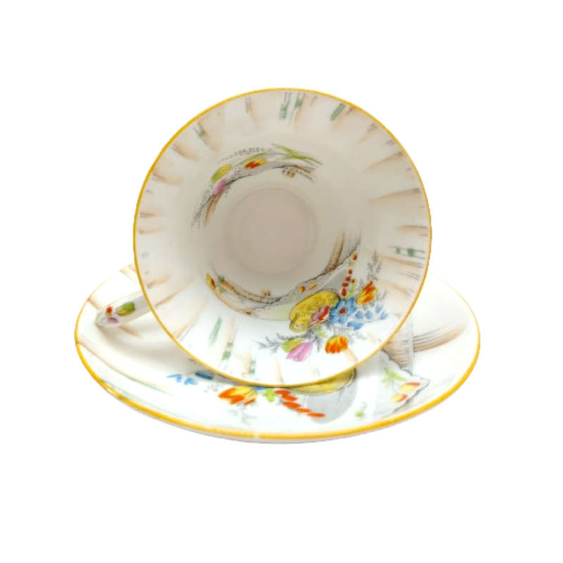 Paragon Rare Bone Fine Bone China Salon Art Deco Duo