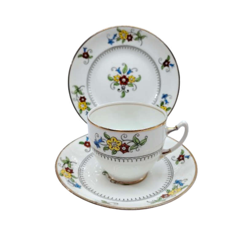 Royal Standard Bone China Flowers Tea Trio
