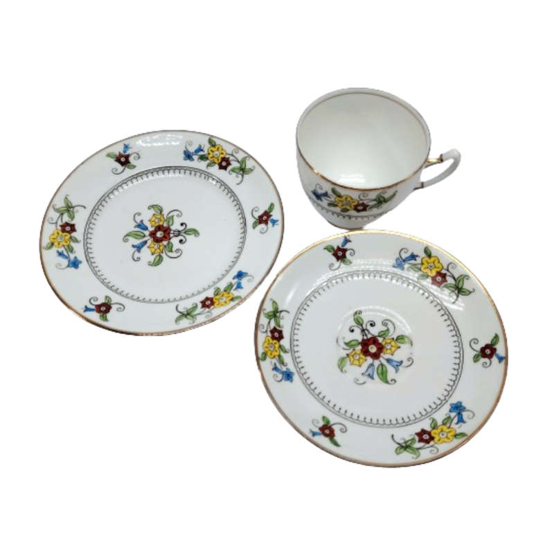 Royal Standard Bone China Flowers Tea Trio
