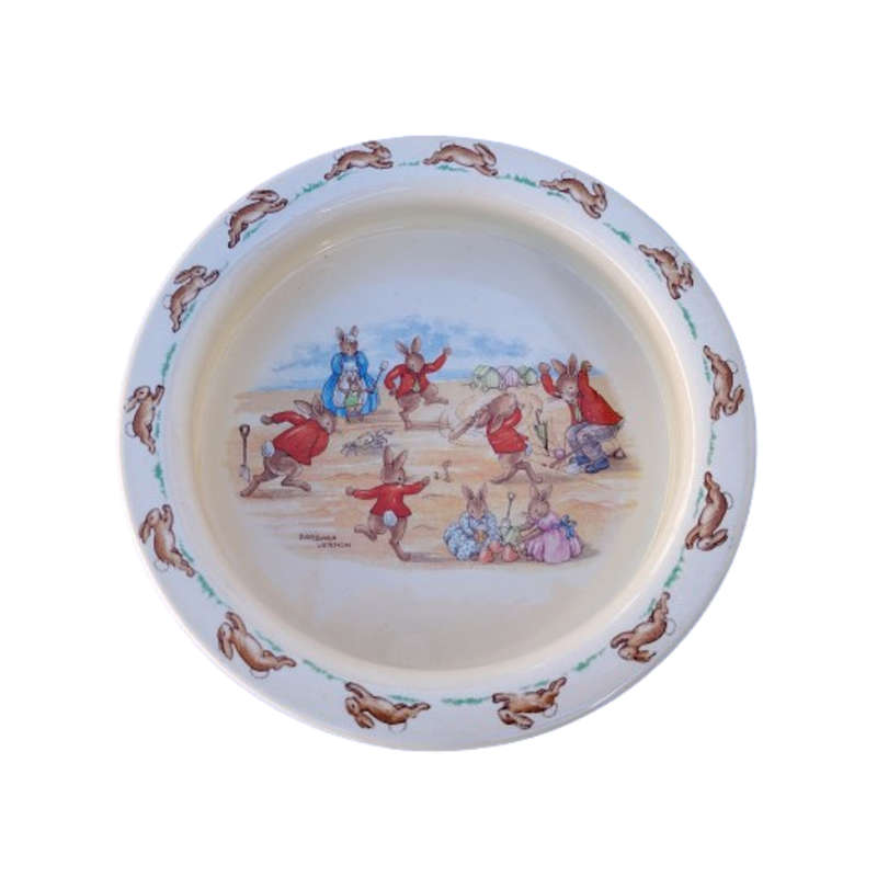 Royal Doulton Bunnykins Signed Beach Porridge Bowl