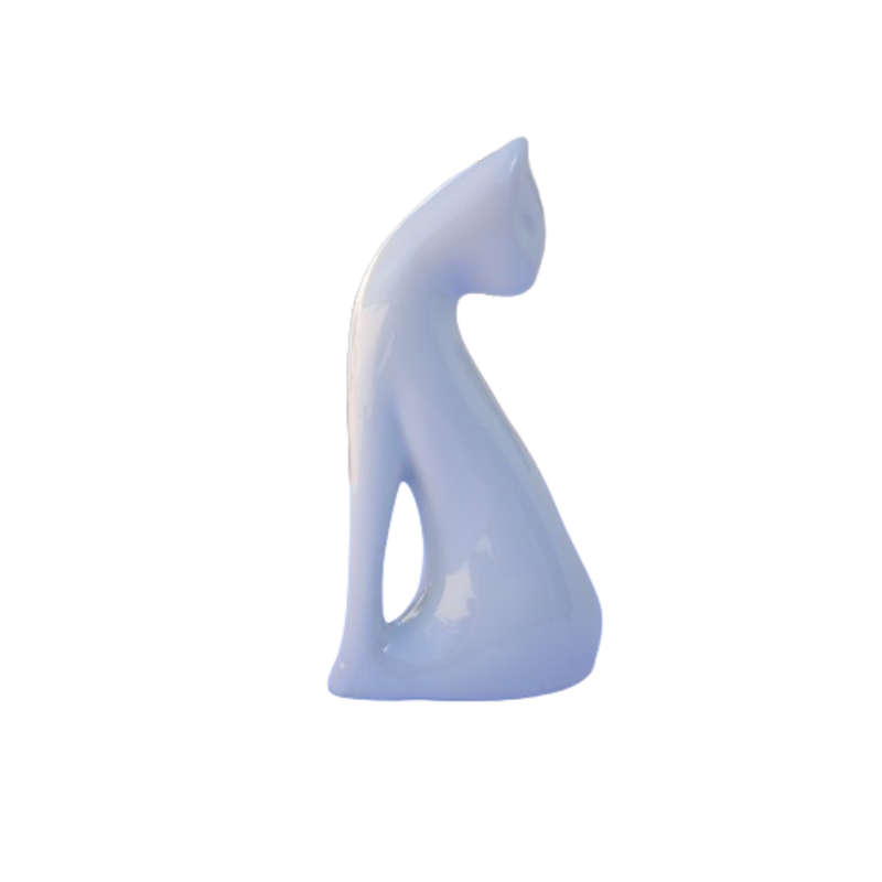 Naaman Israal Porcelain Tall White Cat Figurine