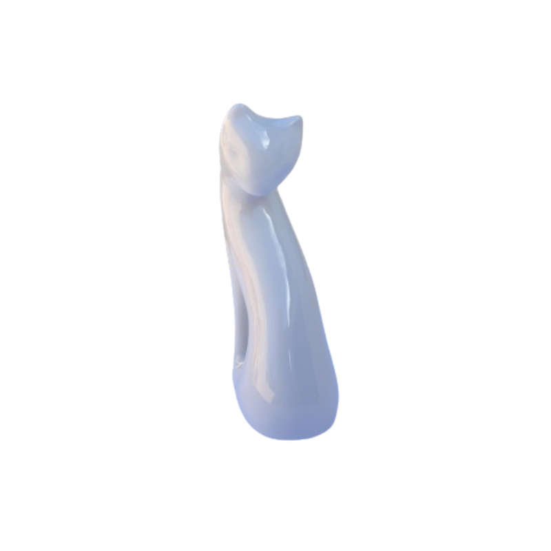 Naaman Israal Porcelain Tall White Cat Figurine