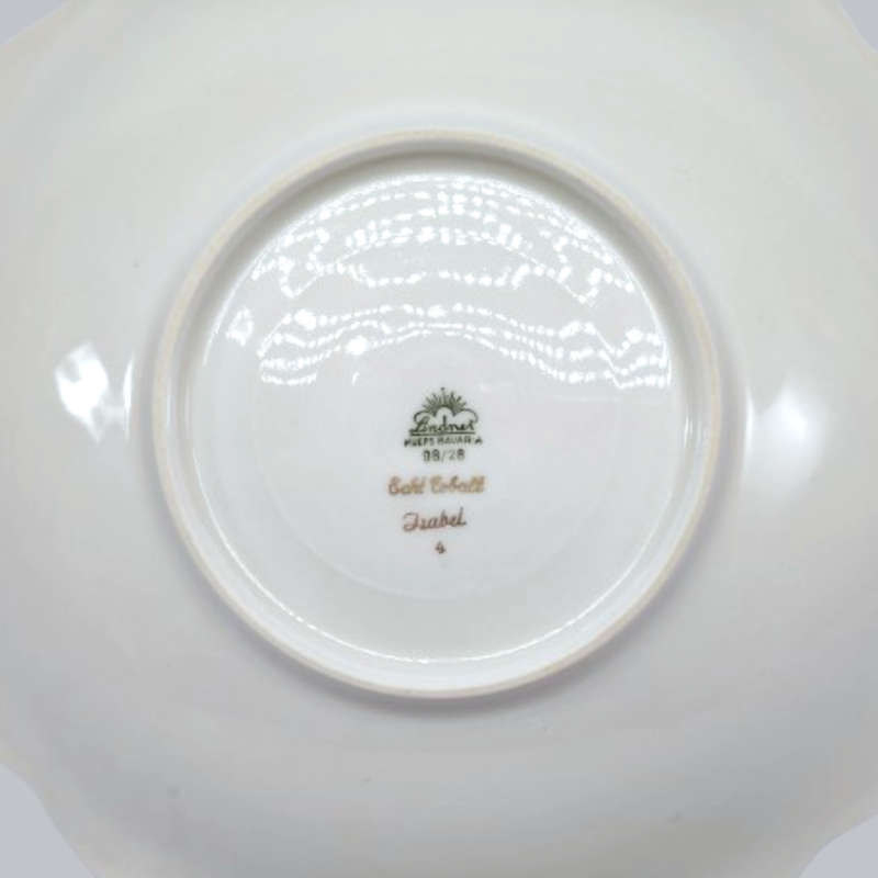 Lindner Kueps Bavaria Echt Cobalt Blue Gilt Bowl