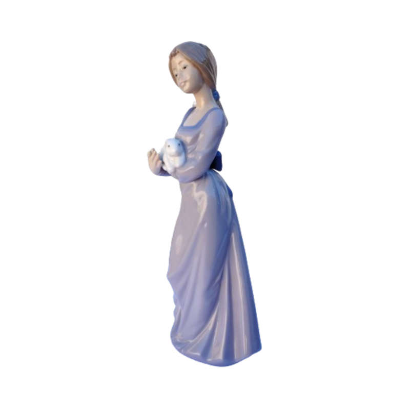 Nao Precious Bundle lady with Rabbit Figurine 1168