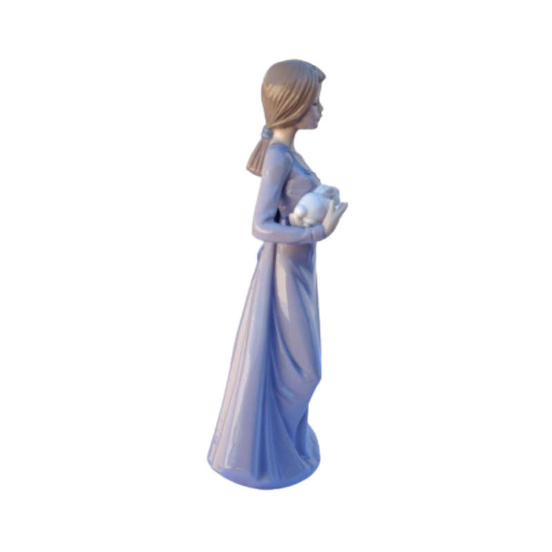 Nao Precious Bundle lady with Rabbit Figurine 1168