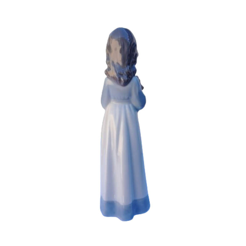 Nao Lladro Figurine Girl Holding a Puppy Dog - Number 525