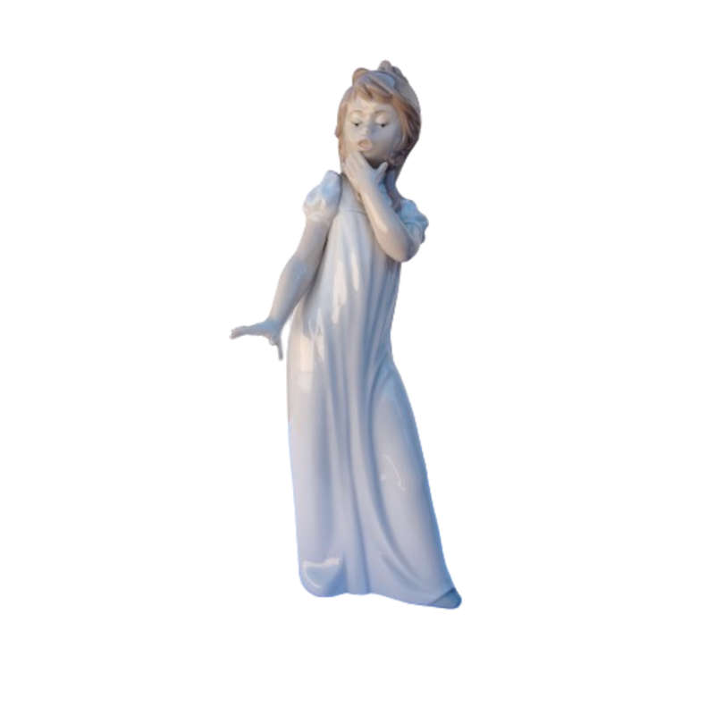 Nao Young Girl Yawning Figurine