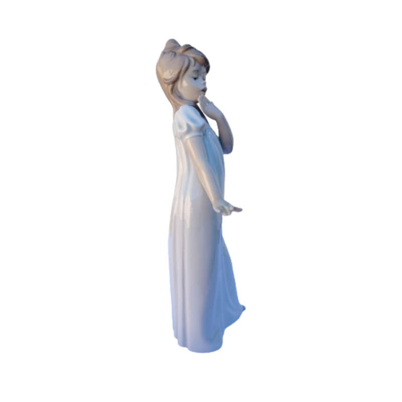 Nao Young Girl Yawning Figurine