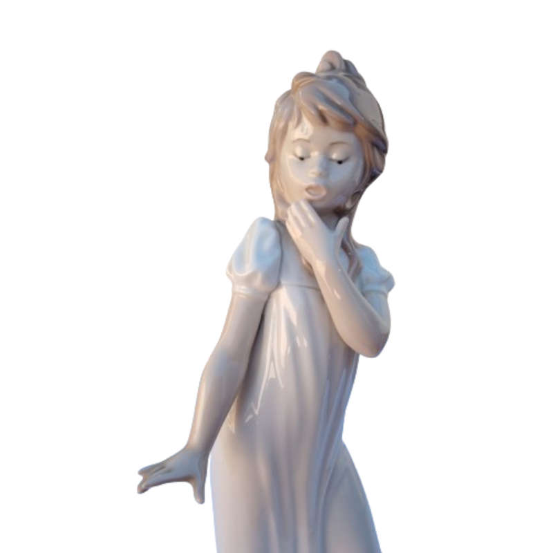 Nao Young Girl Yawning Figurine