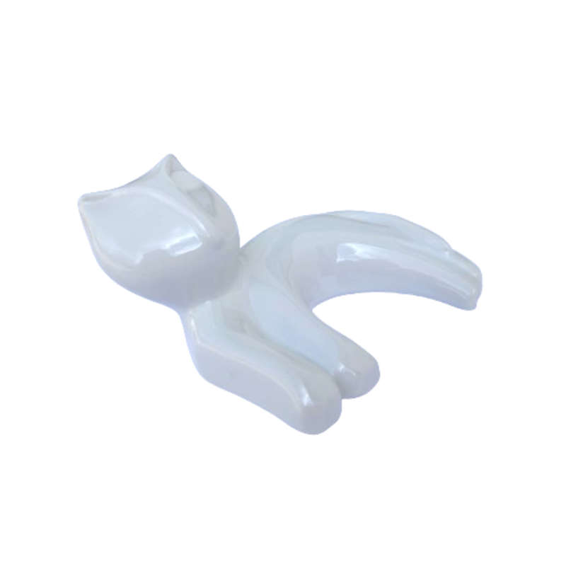 Naaman Israal Porcelain Lying White Cat Figurine