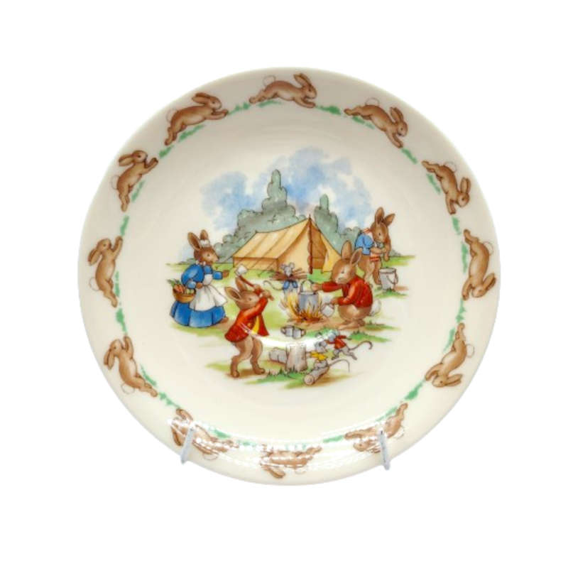 Royal Doulton Bunnykins Bunnies Camping Saucer