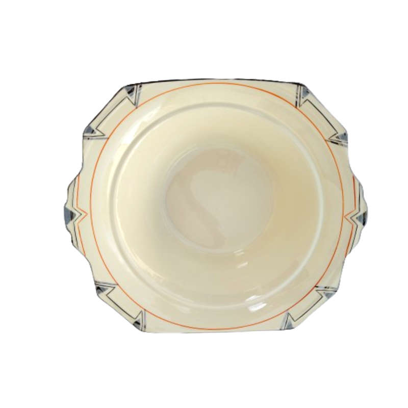 Rare 1930'S Art Deco Alfred Meakin Marigold Princess Shape Geometric Lidded Serving Dish