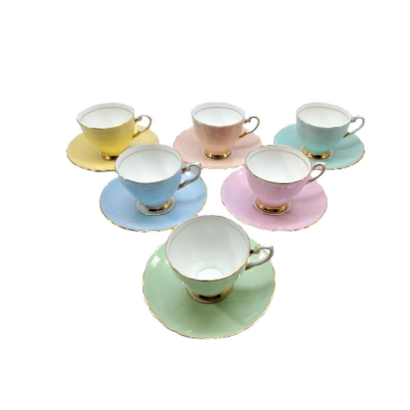 Tuscan Bone China Set of 6 cups and saucers