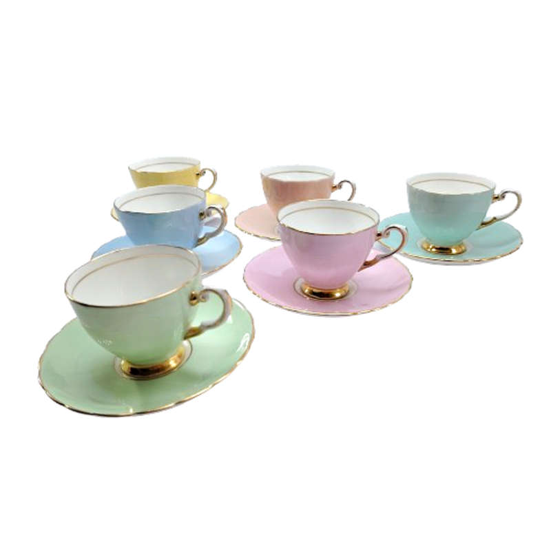 Tuscan Bone China Set of 6 cups and saucers