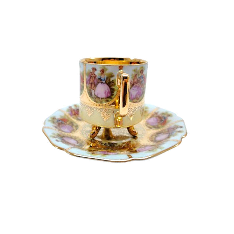 Bavarian Adler JWK Love Story Demitasse 4 Footed Cup and saucer