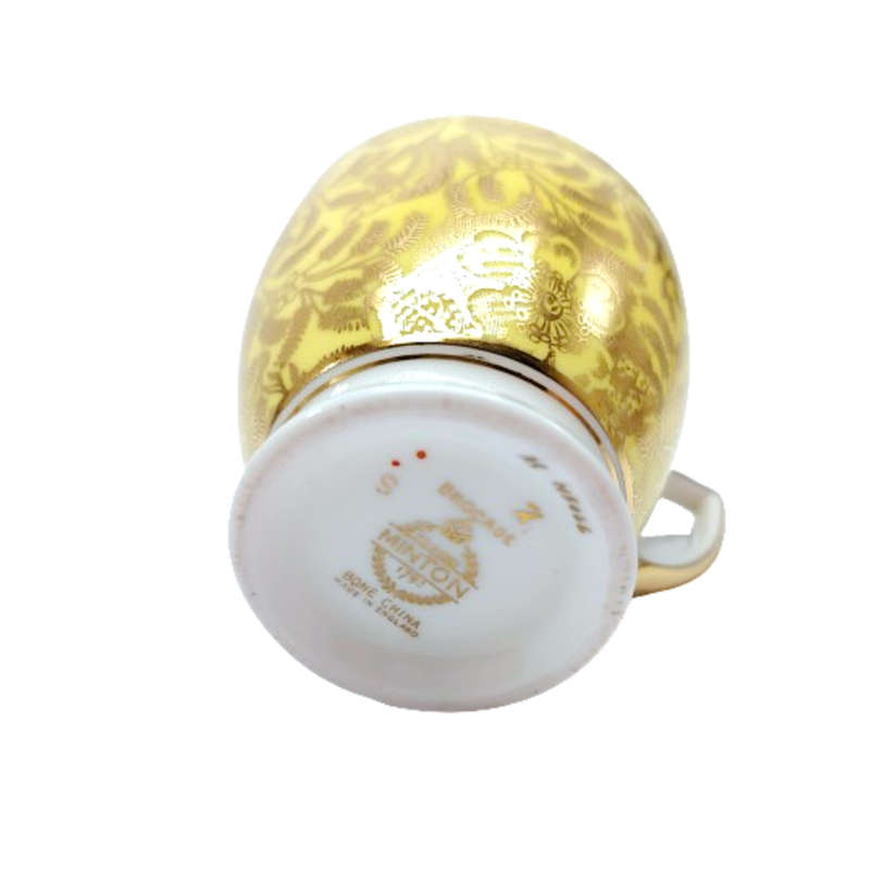 Minton Brocade Yellow Gold Gilded H5066 Cup and Saucer Duo