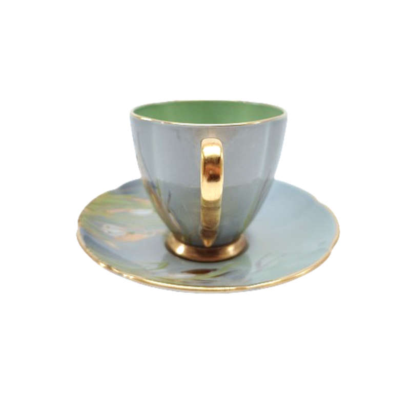 Carlton Blue with Snowdrops Cup and saucer Duo
