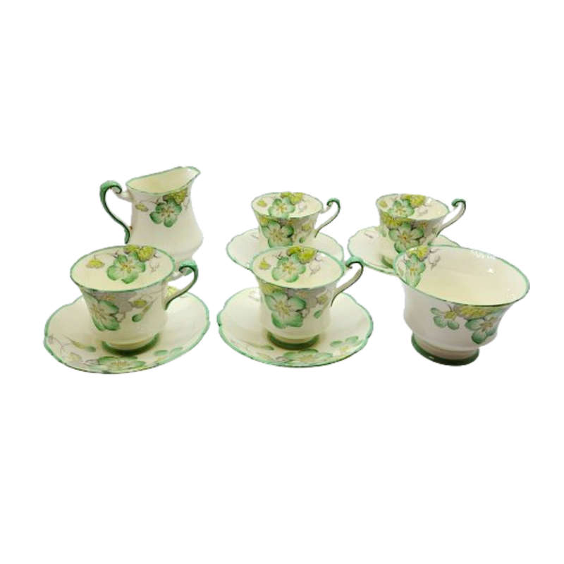 Paragon Tea Set G1413 Green and Yellow Flowers