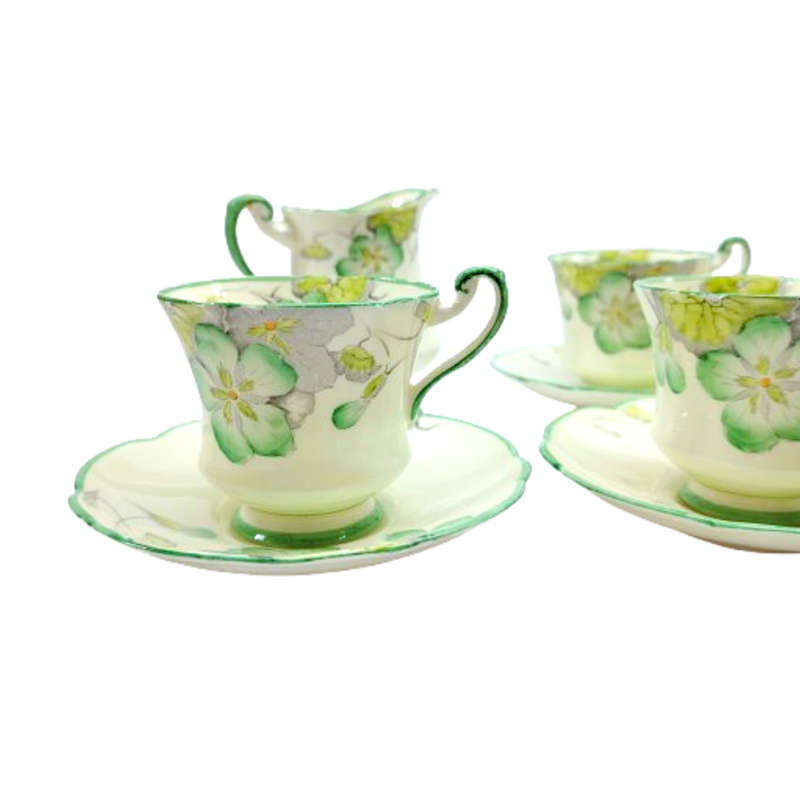 Paragon Tea Set G1413 Green and Yellow Flowers
