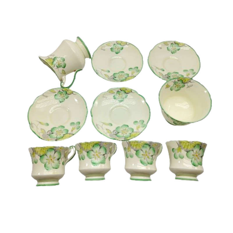 Paragon Tea Set G1413 Green and Yellow Flowers
