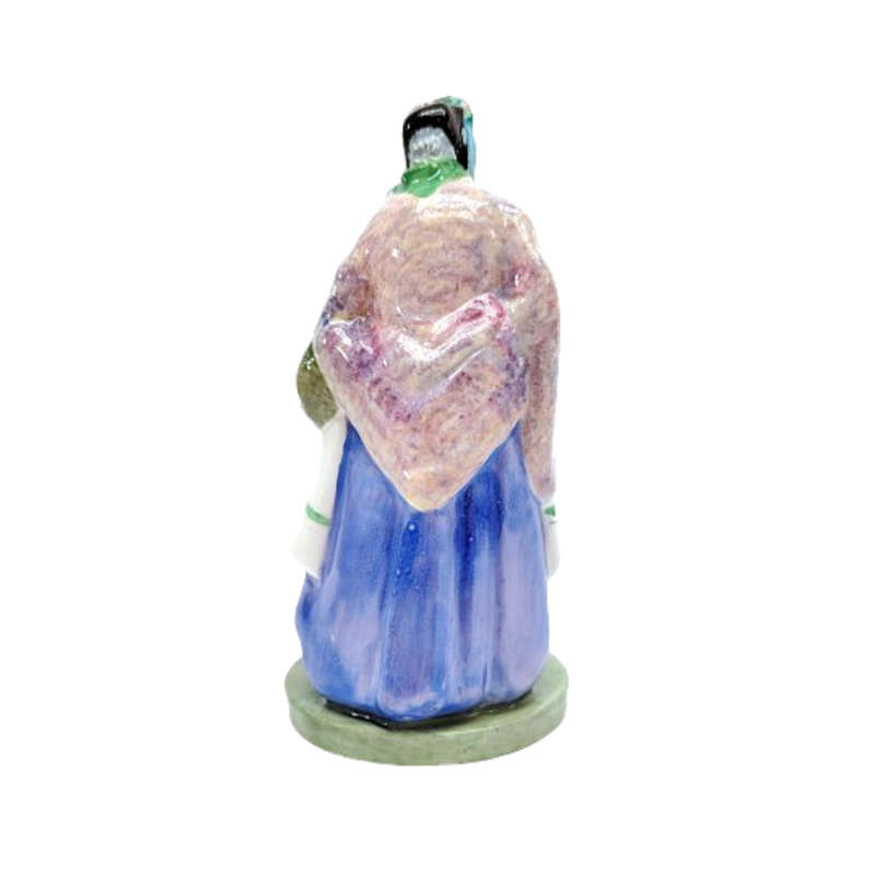 Crown Staffordshire England China Old Lady with Umbrella Figurine