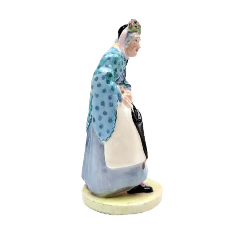 Crown Staffordshire England China Old Lady with Umbrella Figurine