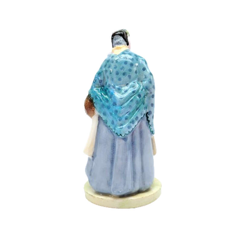 Crown Staffordshire England China Old Lady with Umbrella Figurine