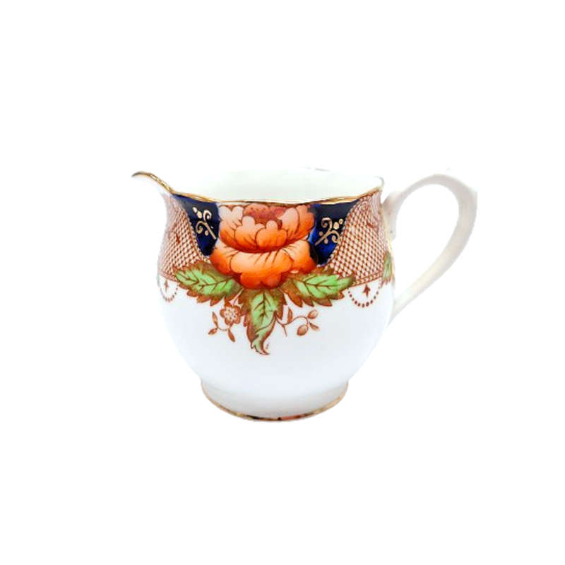 Beautiful Art Nouveau Bell china russet cobalt blue and gold tea set