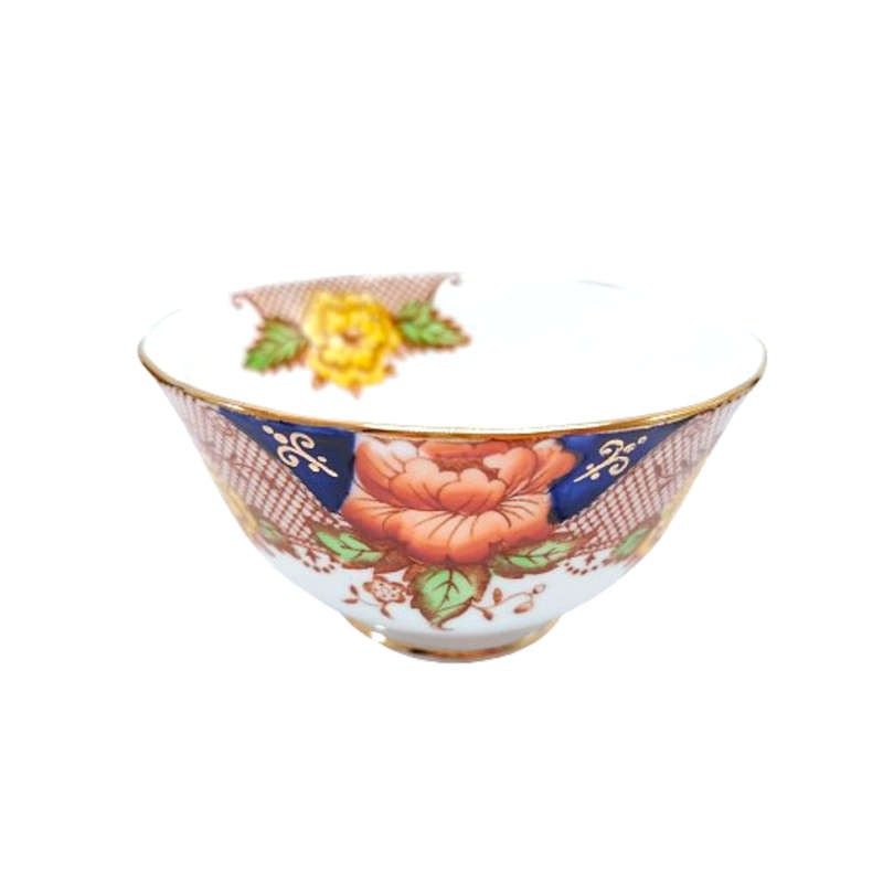 Beautiful Art Nouveau Bell china russet cobalt blue and gold tea set