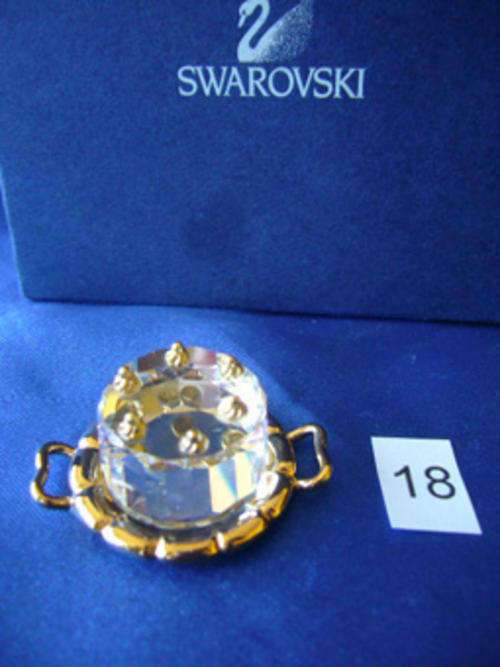 GENUINE Swarovski Silver Crystal Birthday Cake