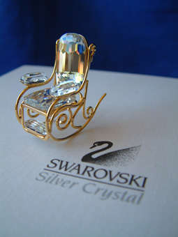 GENUINE SWAROVSKI VERY RARE ROCKING CHAIR