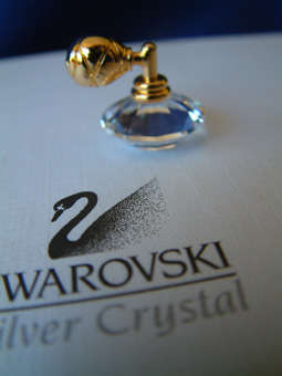 GENUINE Swarovski Crystal Memories ATOMIZER - PERFUME SPRAY 18ct Gold Plated