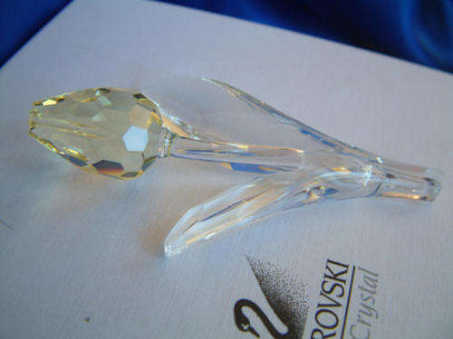 SWAROVSKI CRYSTAL ANIMAL - SCS MEMBERS 2004 RENEWALS - LARGE YELLOW TULIP *RARE*