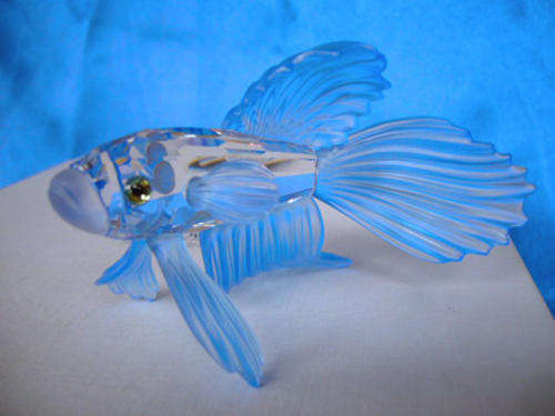 SWAROVSKI CRYSTAL SIAMESE FIGHTING FISH BLUE RARE