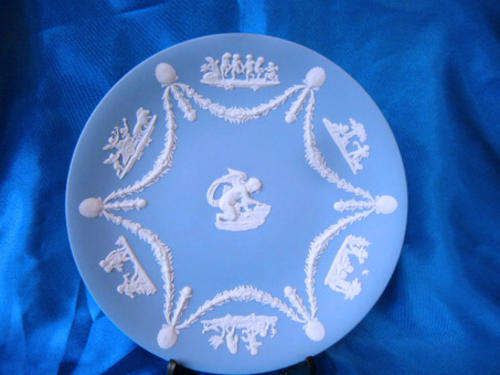 Vintage Wedgewood Jasper Blue Large Plate