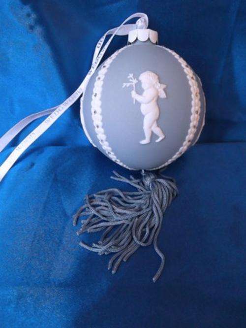 Stunning Wedgewood Jasper Blue Christmas Tree Decoration
