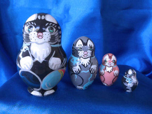 Vintage Very cute Cat Russan Dolls