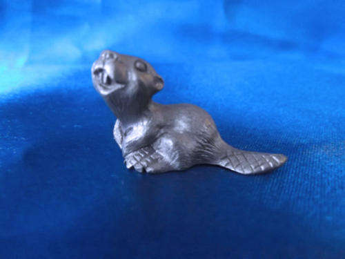 Old Pewter Beaver Figure